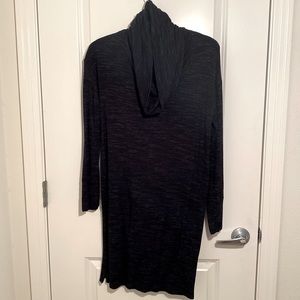 Knit Cowl Neck Dress, black, size XS.